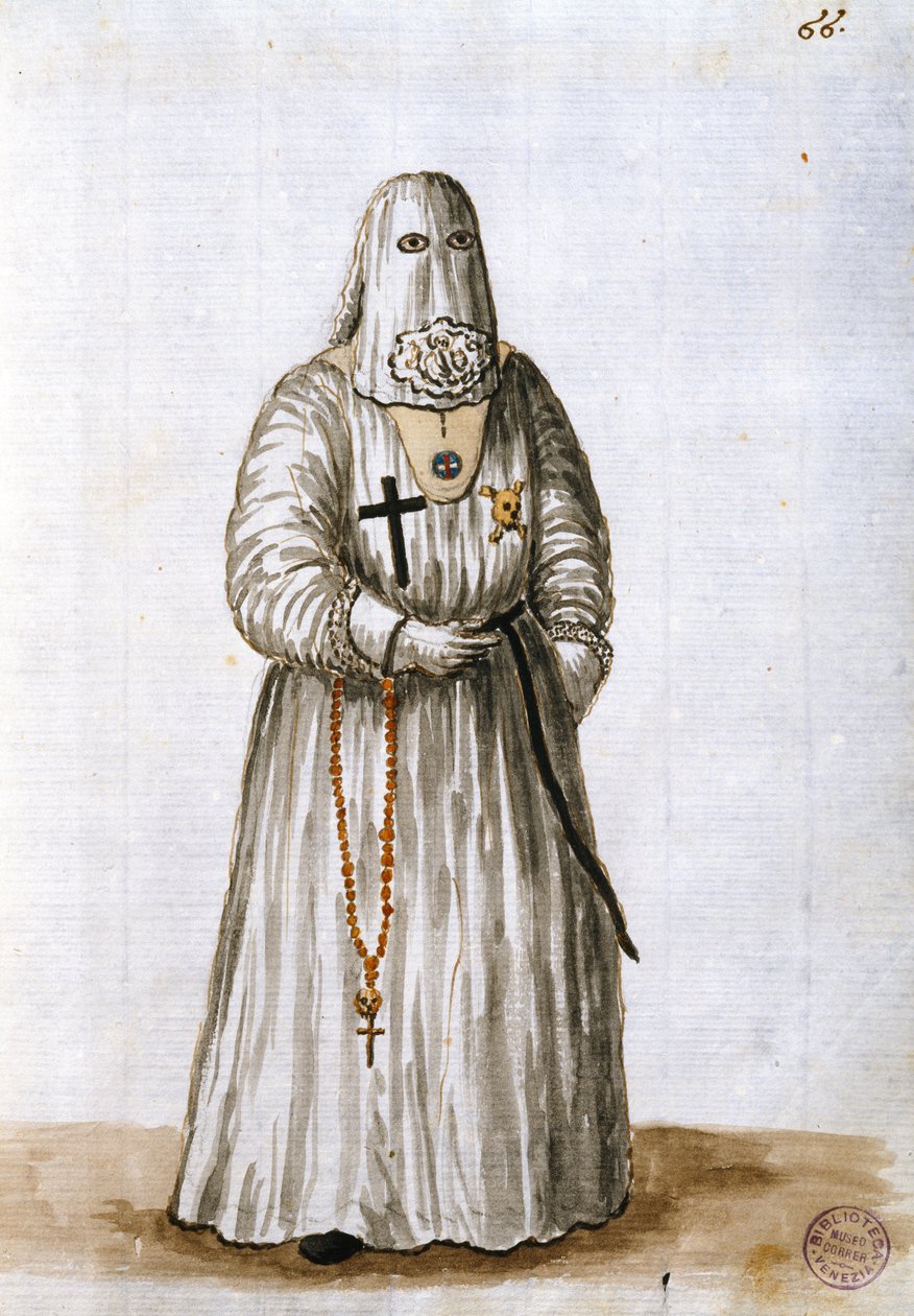 Kläder från Kristi lidandes brödraskap (penna & bläck och wc på papper) av Jan van Grevenbroeck