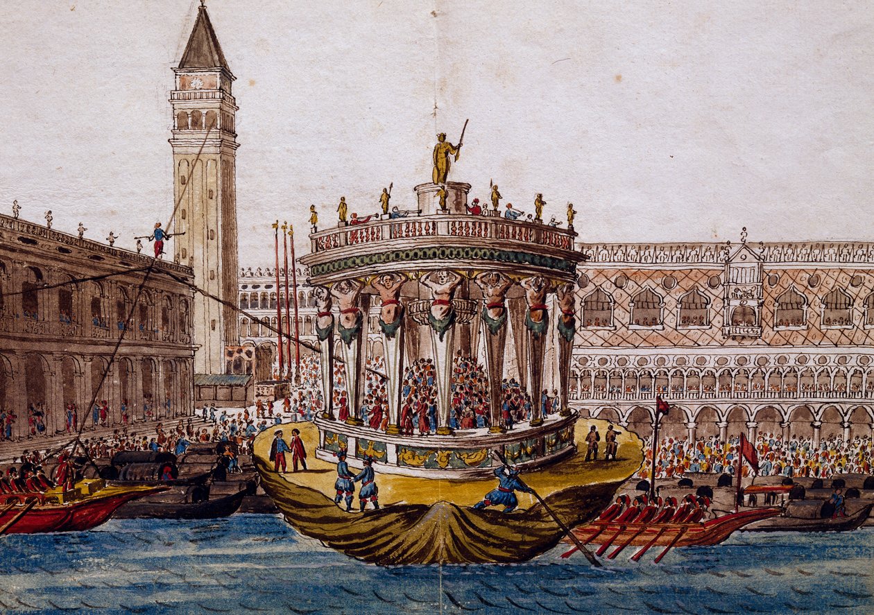 Världsteater, turnering i Venedig av Brotherhood of Knights of Garter av Jan van Grevenbroeck