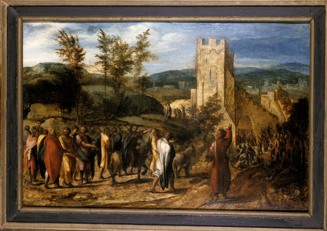 Kristus går in i Jerusalem, 1551-1600 av Jan van Hemessen