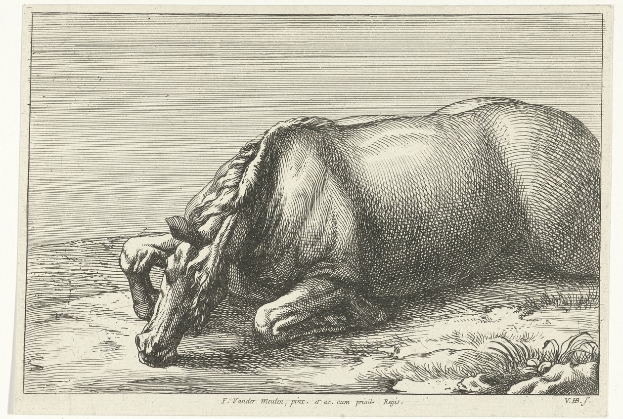 Död häst ses på vänster sida Dead Horses (serietitel) av Jan van Huchtenburg