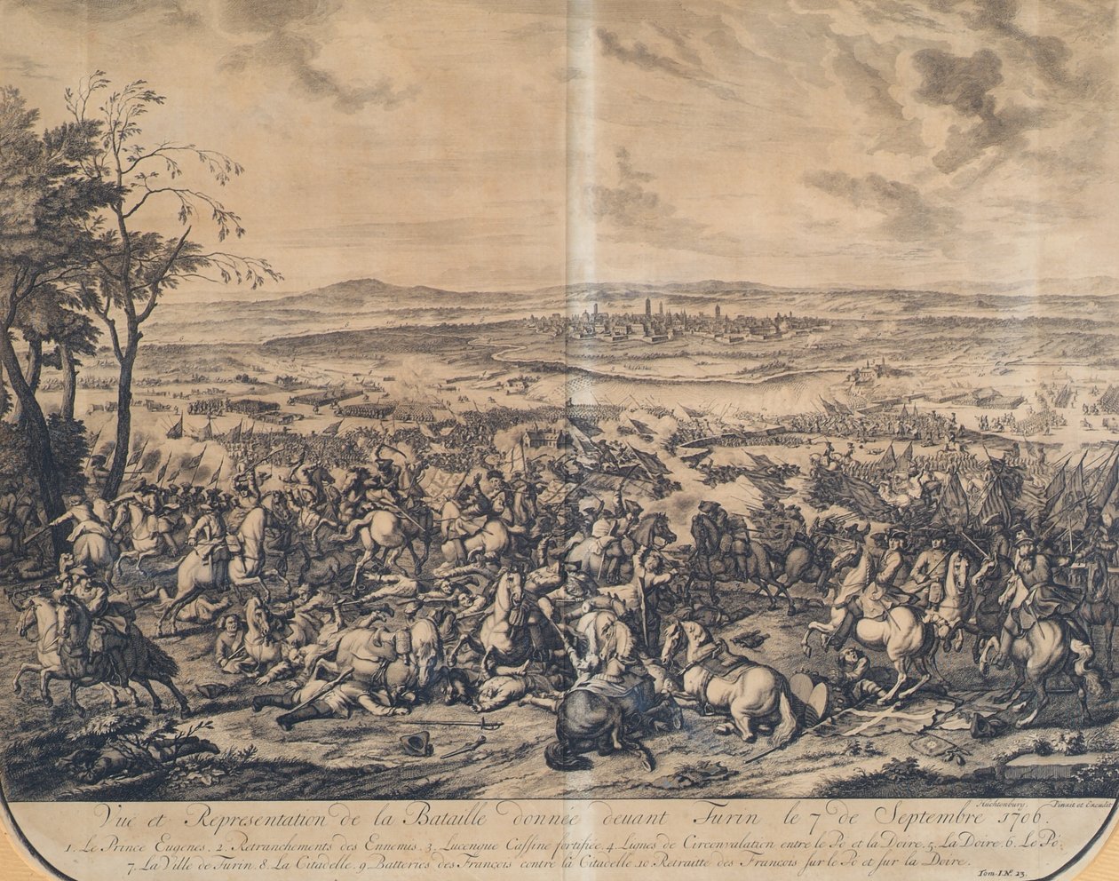 Slaget vid Turin den 7 september 1706 av Jan van Huchtenburgh