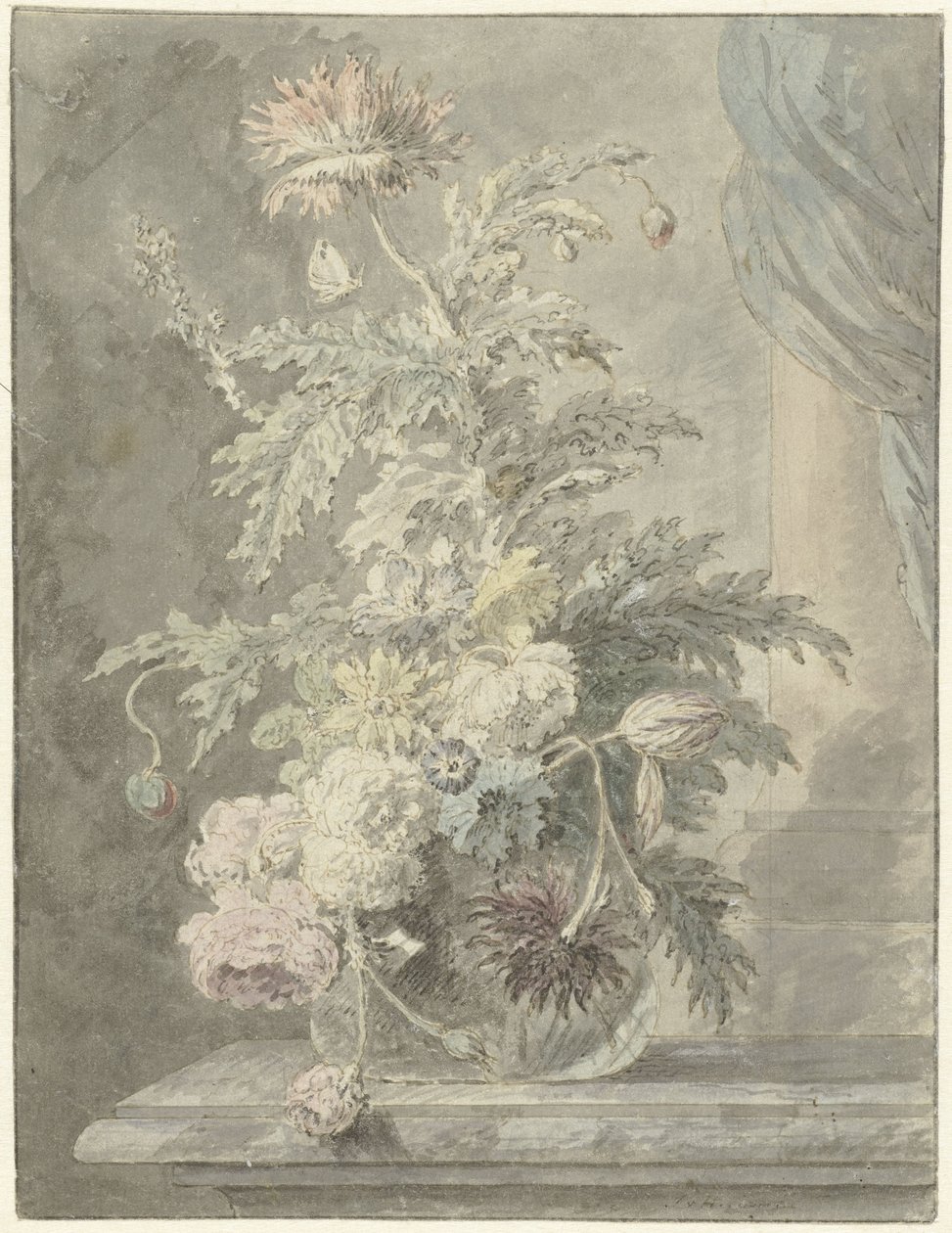 Vas med blommor av Jan van Huysum (possibly)