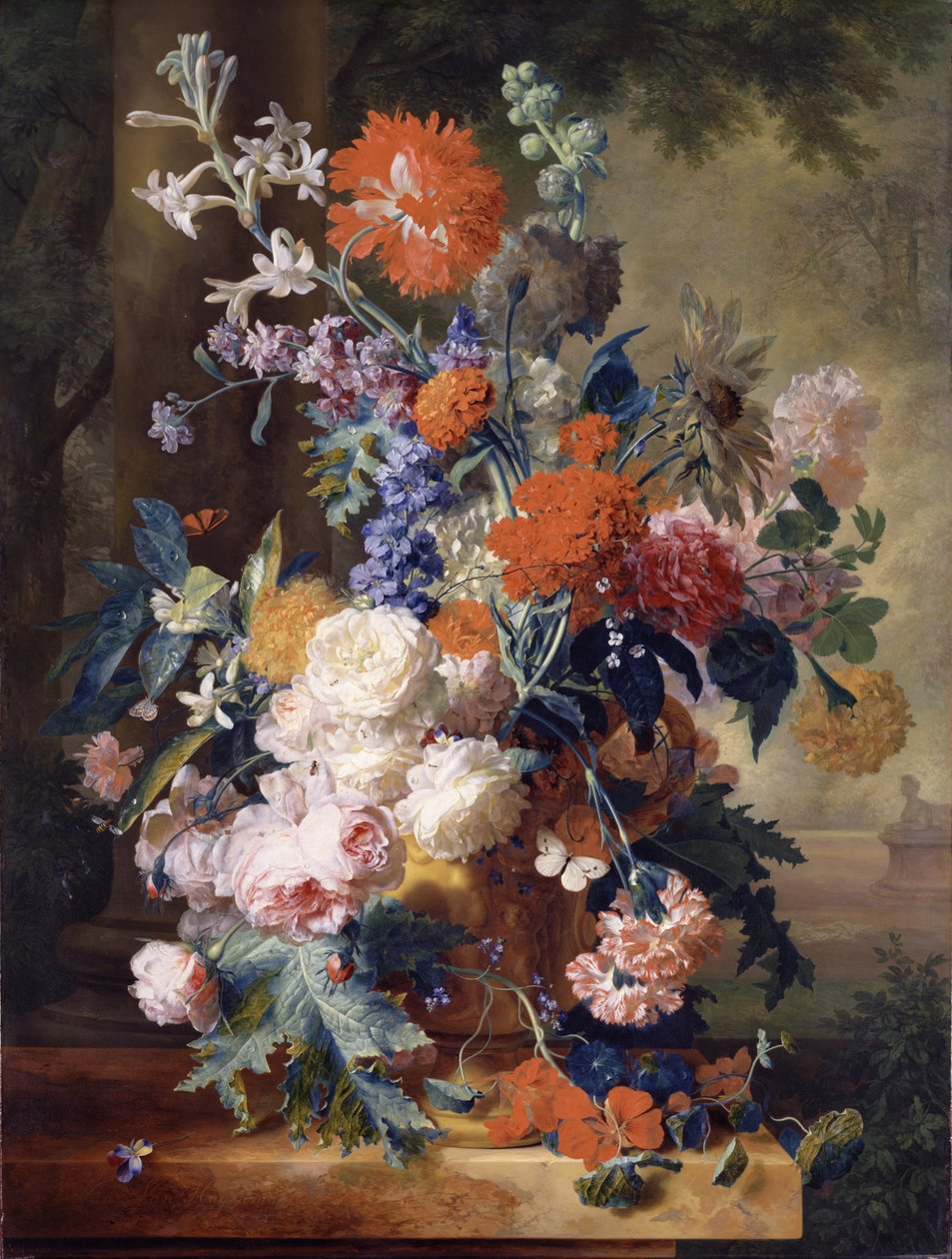 Stillleben med blommor av Jan van Huysum