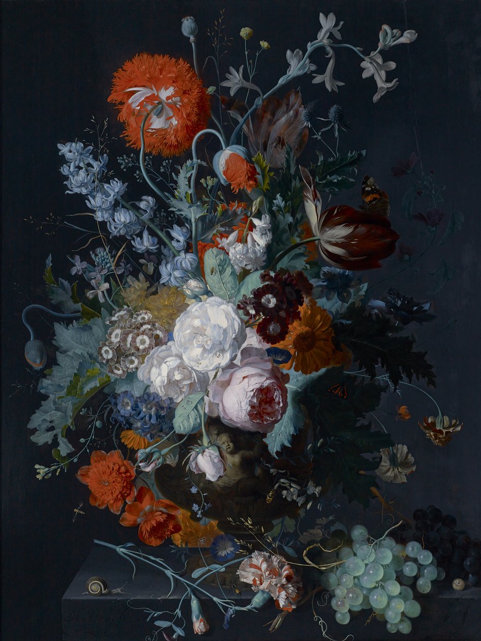 Stilleben av blommor och frukt, c.1715 av Jan van Huysum