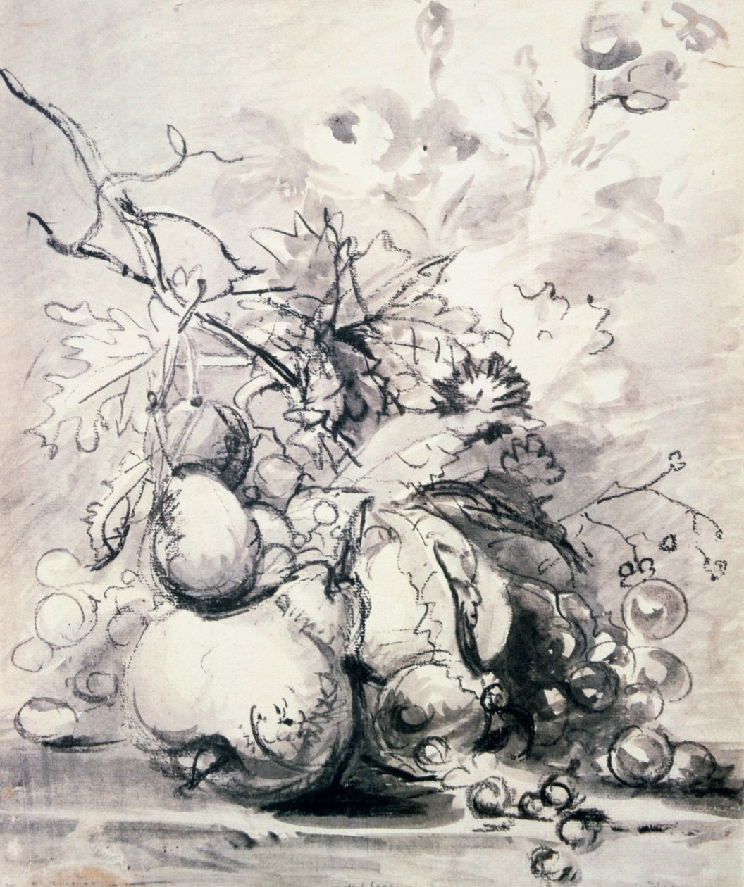 Stilleben av frukt, 1700 - 1749. av Jan van Huysum