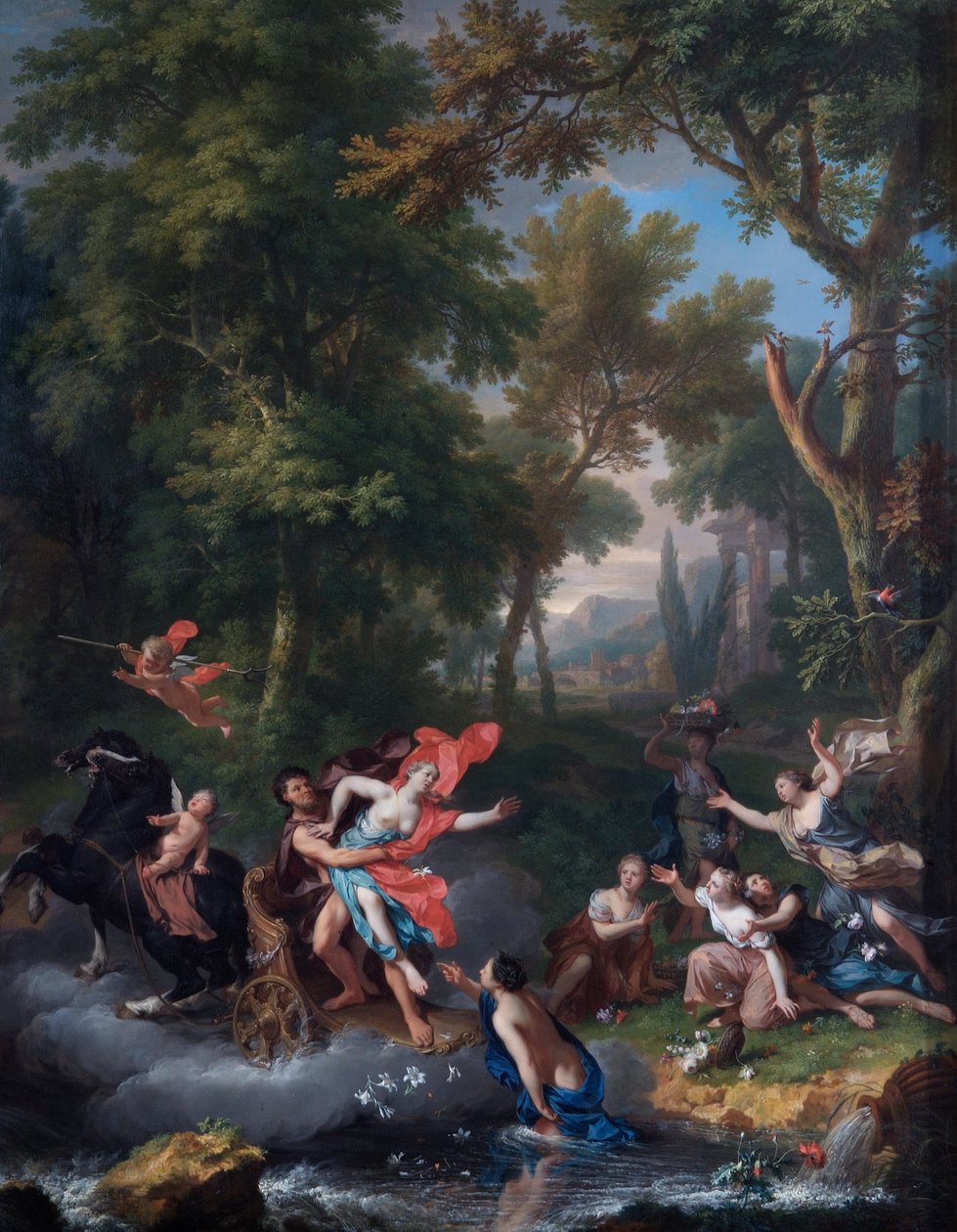 The Rape of Proserpina (olja på ekpanel) av Jan van Huysum