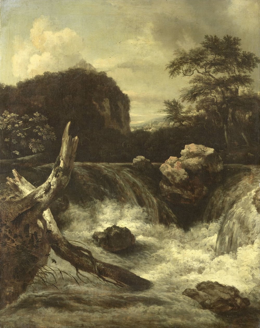 Ett vattenfall av Jan van  Kessel