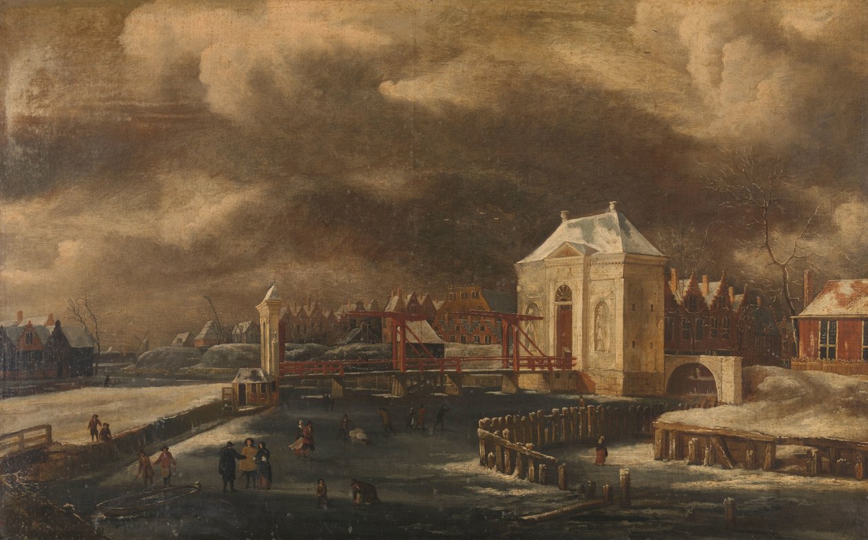 Heiligewegspoort, Amsterdam, på vintern av Jan van  Kessel