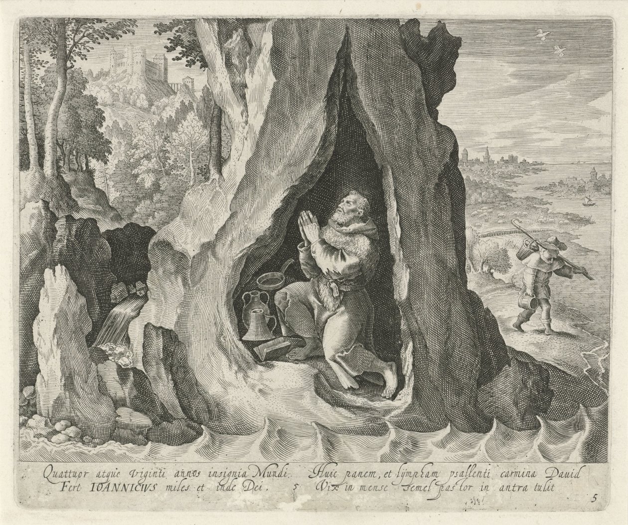 Sankt Johannicius av Bithynien som eremit Saints and Hermits (serietitel) av Jan van Londerseel