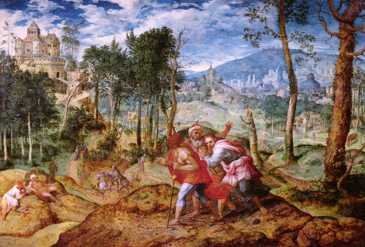 Kristus på vägen till Emmaus av Jan van Mastel