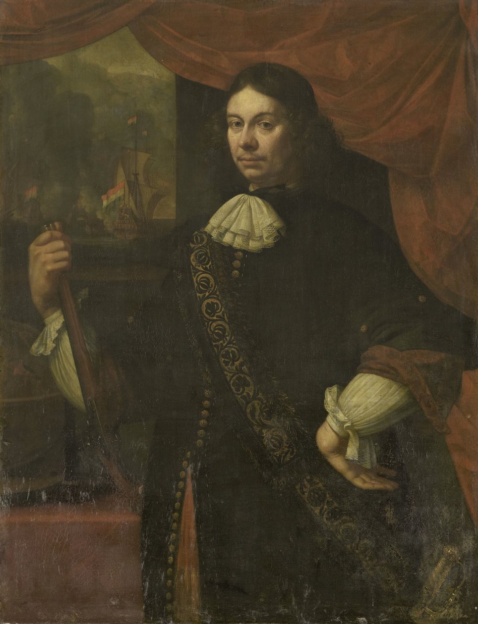 Porträtt av Cornelis Jacobsz de Boer, kapten i flottan av Jan van Neck