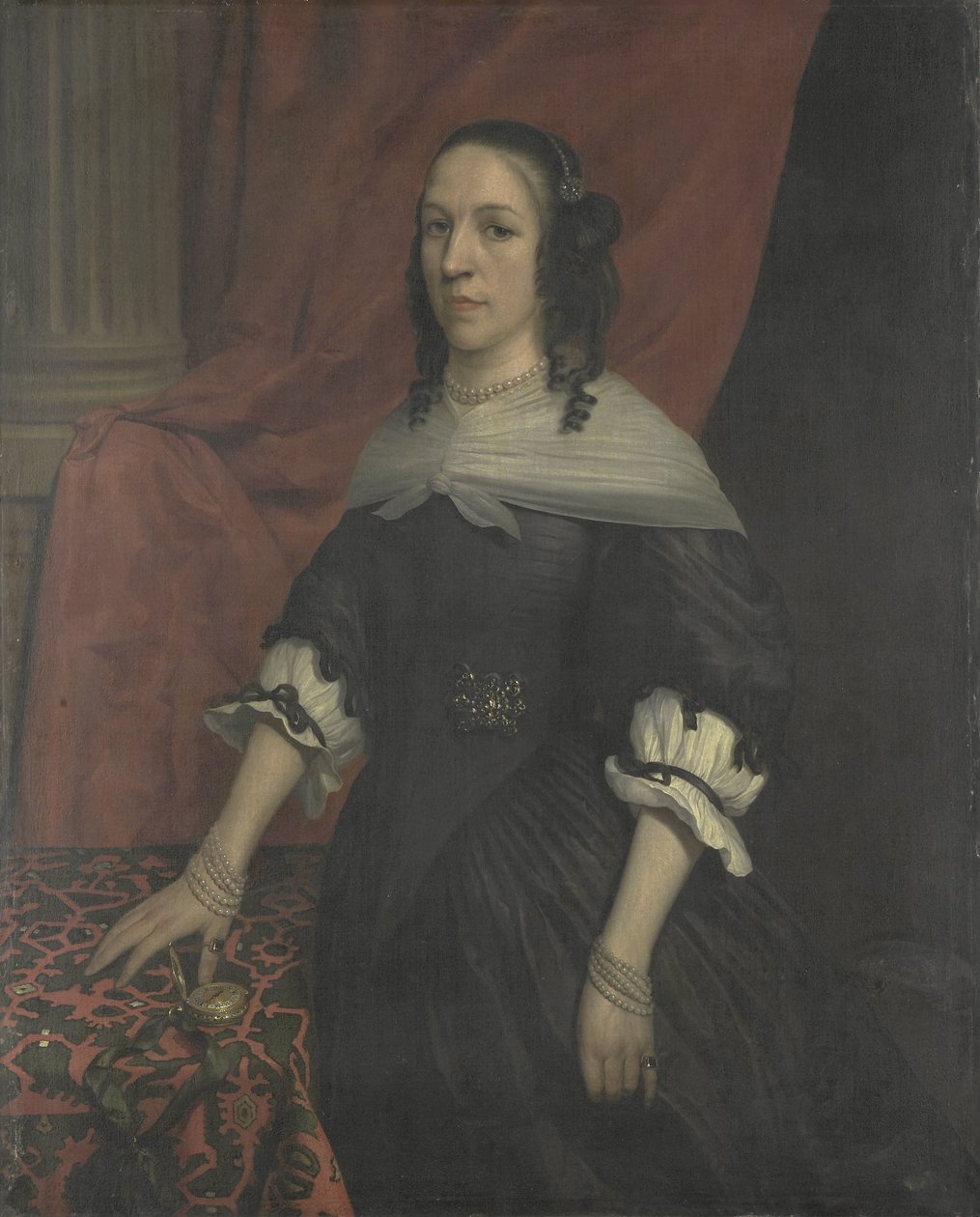 Porträtt av en kvinna, möjligen Anna van Bourgondië, grundare av Slot Windenburg op Dryschor (Schouwen) och fru till Adolf van Kleef av Jan van Rossum