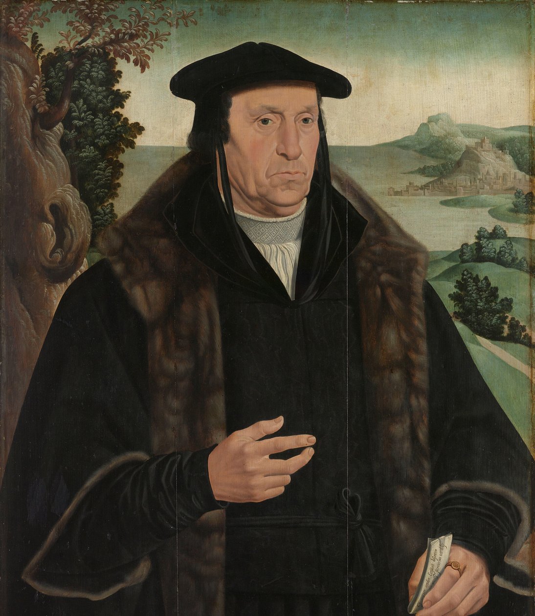 Porträtt av Cornelis Aerentsz van der Dussen (1481-1556) av Jan van Scorel (copy after)