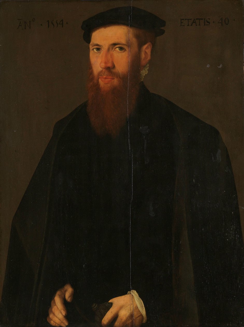 Porträtt av Willem van Lokhorst (1514-64) av Jan van Scorel (copy after)