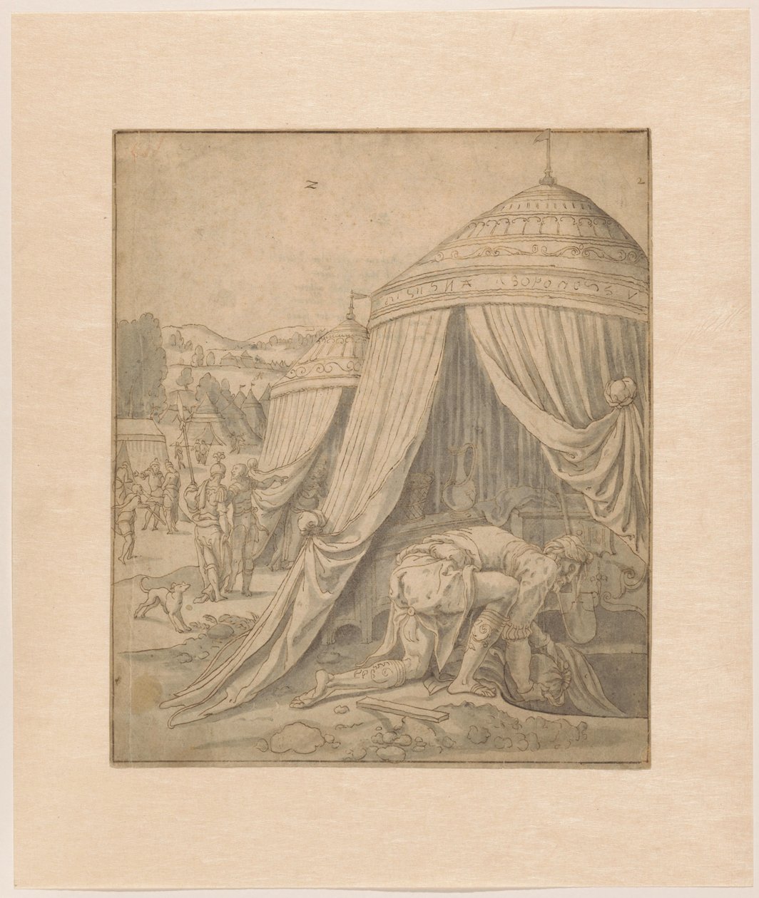 Acham begraver den stulna egendomen av Jan van Scorel (school of)