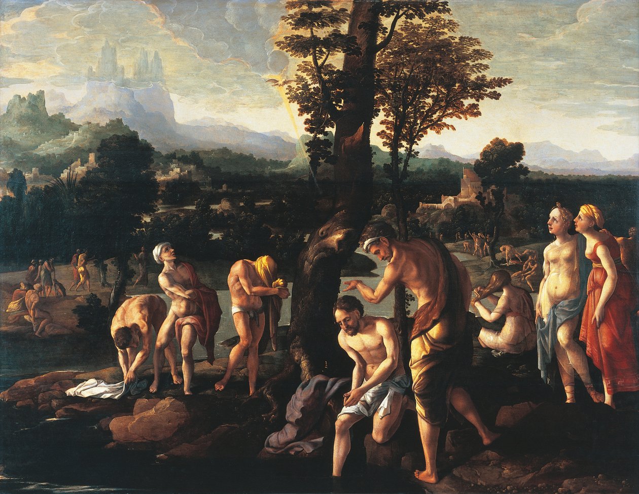 Kristi dop, av Jan van Scorel (1495-1562), olja på duk av Jan van Scorel