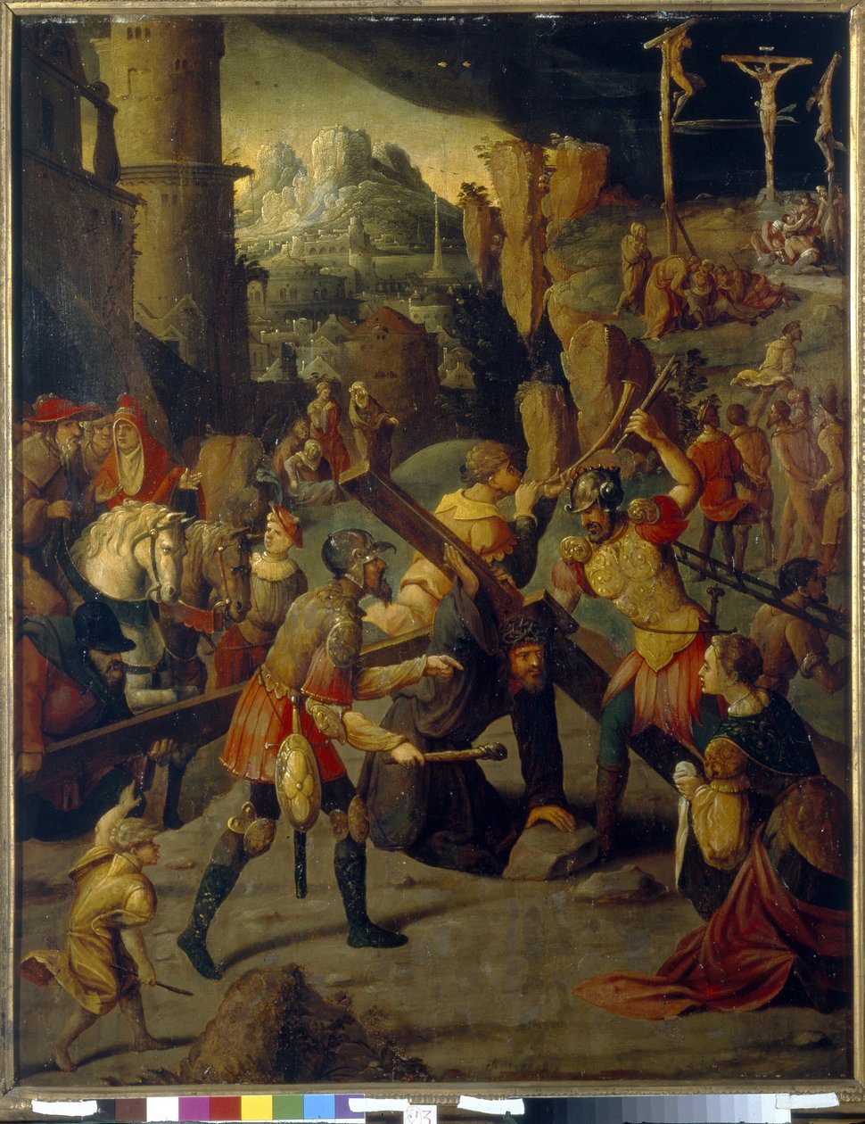 Avsnitt av Kristi passion: Golgata av Jan van Scorel