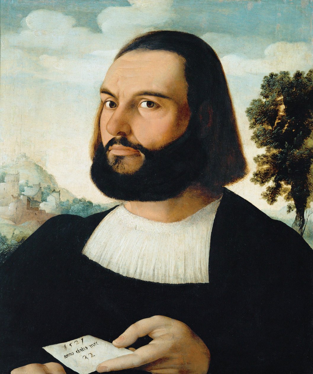 Porträtt av en man... av Jan van Scorel
