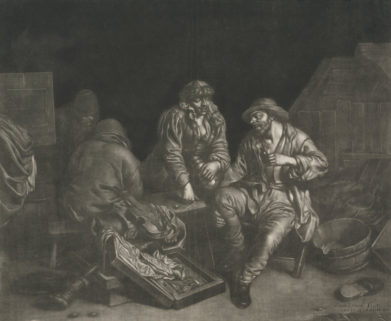 Tric-trac-spelare av Jan van Somer