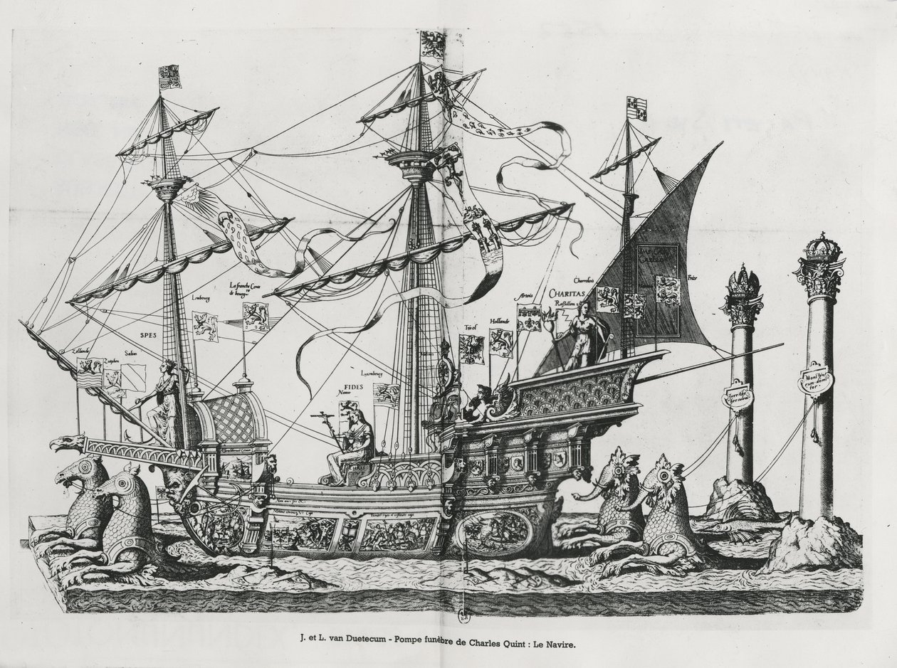 Triumffartyg i kejsar Karl V:s begravningsprocession, 1559 av Jan van and Doetechum Doetechum the elder