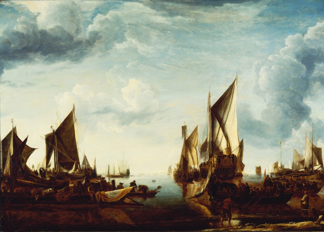 Stadshållaren Prins Frederik Hendriks besök i generalstaternas flotta i Dordrecht 1646, före 1649 av Jan van de Capelle or Cappelle