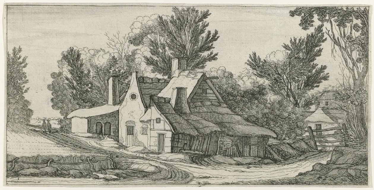 Landskap med gårdar av Jan van de Velde (II) (manner of)