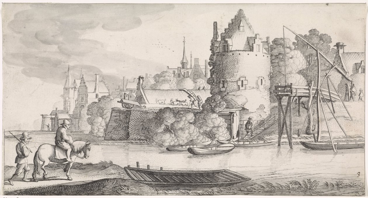 Stad vid en flod Lekfulla landskap och underhållande dikter (serietitel) av Jan van de Velde (II)