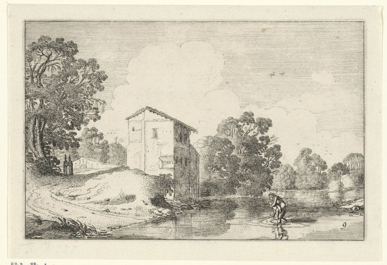 vadarplats Landskap (serietitel) Amenissimae aliquot requculae (serietitel) av Jan van de Velde (II)