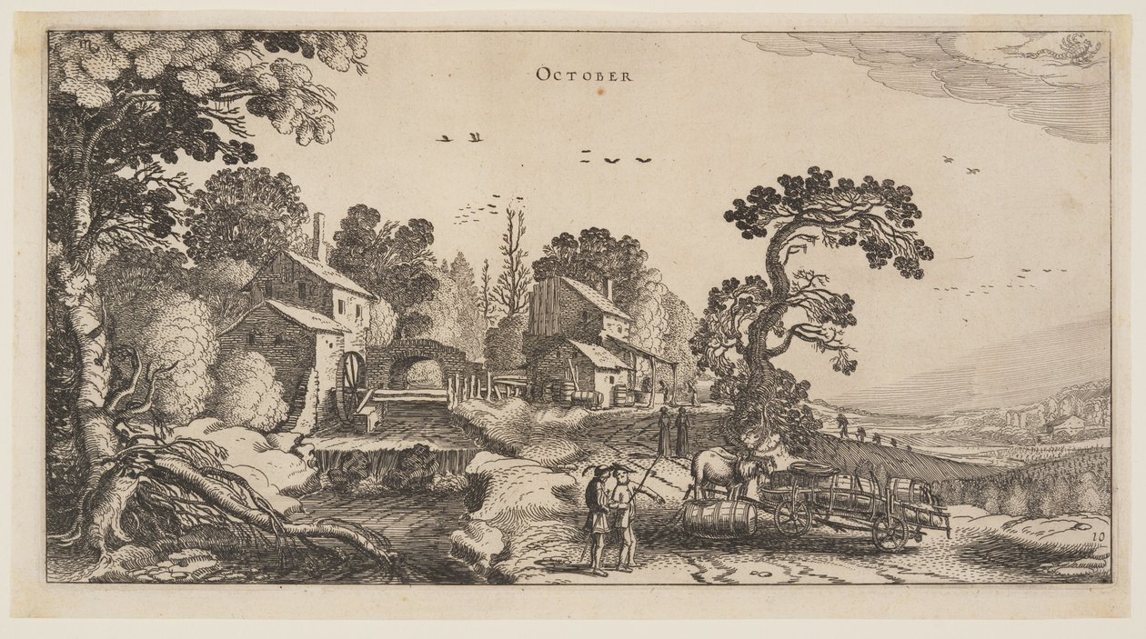 Oktober, från Årets tolv månader av Jan van de Velde II