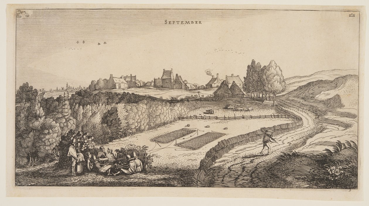 September, från Årets tolv månader av Jan van de Velde II