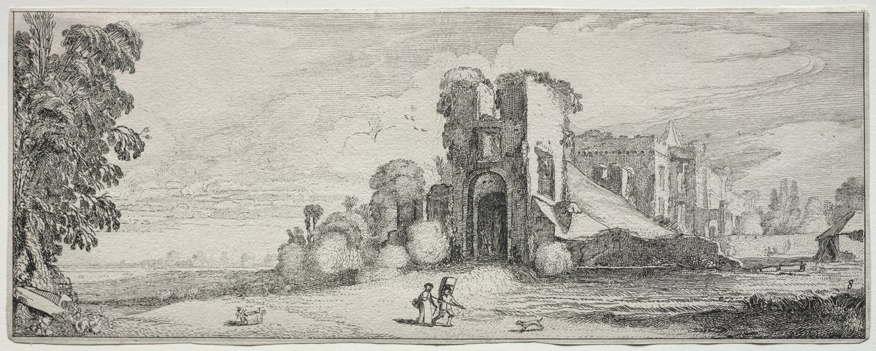 Några tilltalande landskap och ruiner av antika monument: Brederode slott av Jan van de Velde II