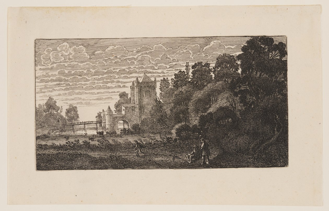 "Spaernwouder" eller "Amsterdamsche Poort" i Haarlem, från Sex landskap av Jan van de Velde II