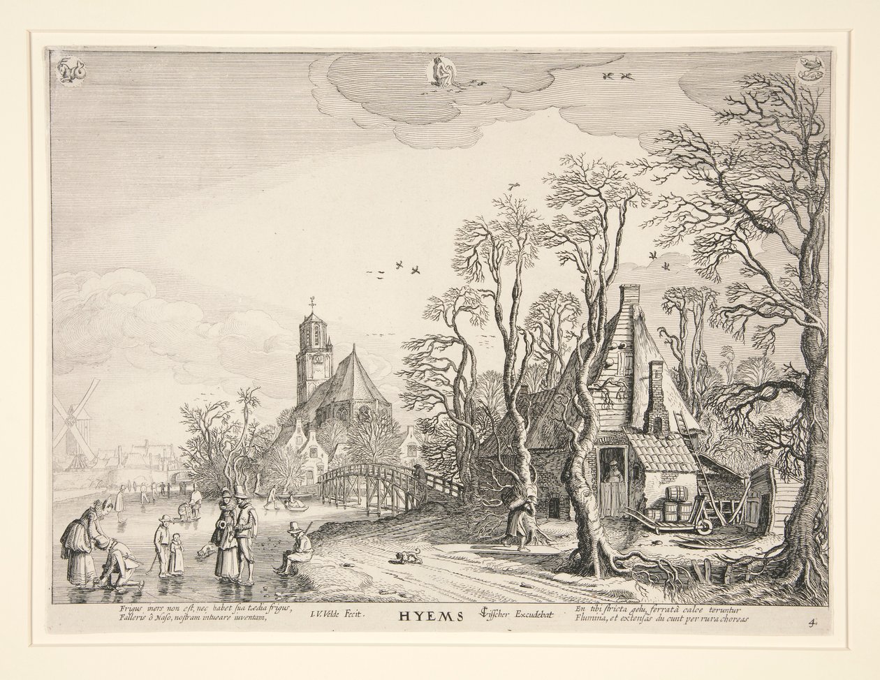 Winter, från en serie av de fyra årstiderna av Jan van de Velde II