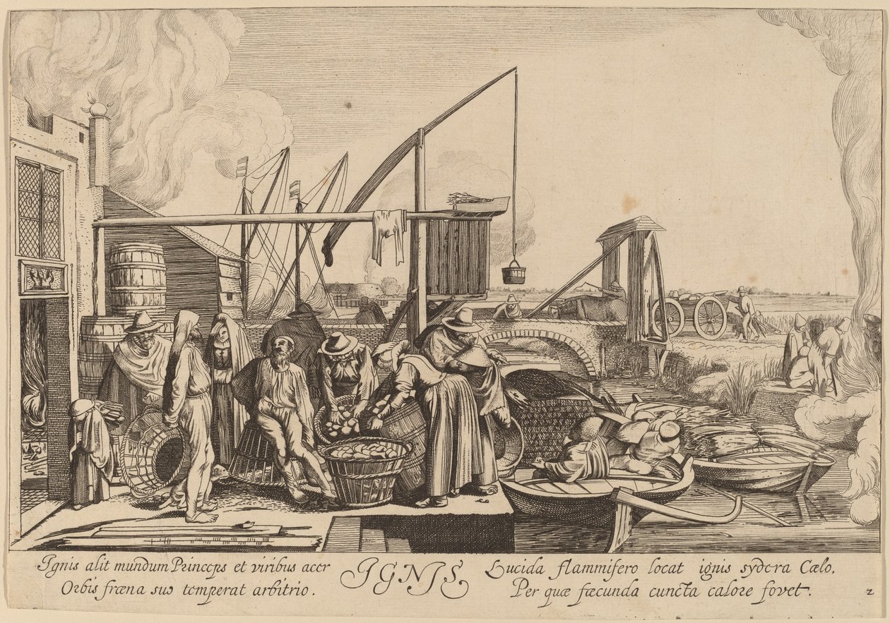 Brand av Jan van de Velde II after Willem Buytewech