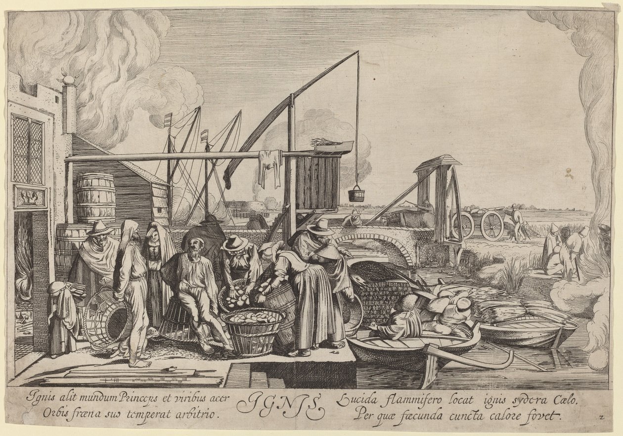 Ignis (eld) av Jan van de Velde II, after Willem Buytewech