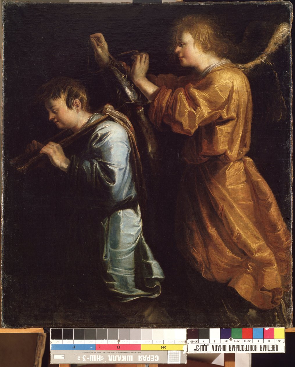 Tobias och ängeln (Tobias och ängeln). Målning av Jan van de Venne (före 1600-efter 1651). Olja på duk av Jan van de Venne