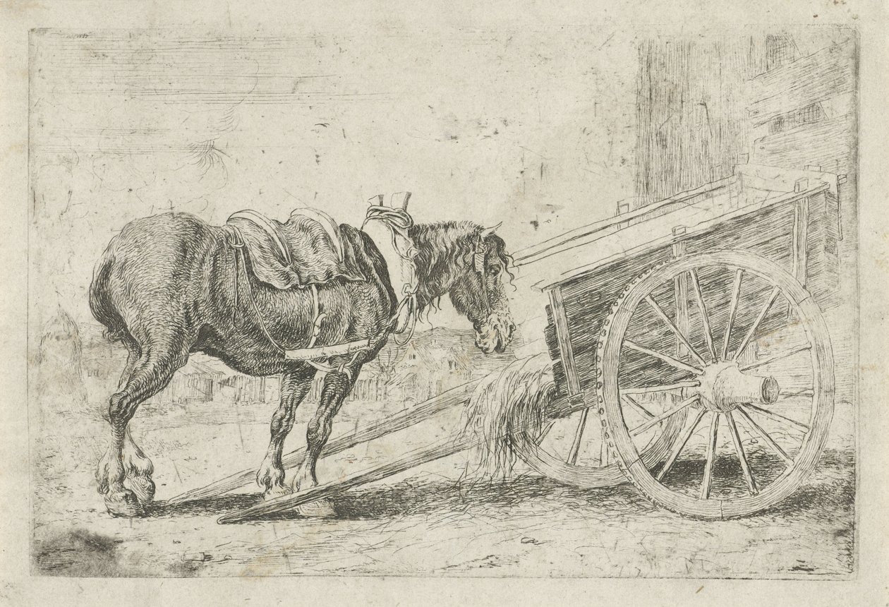 Häst med en vagn Djur (serietitel) Zoographiam (serietitel) av Jan van den Hecke