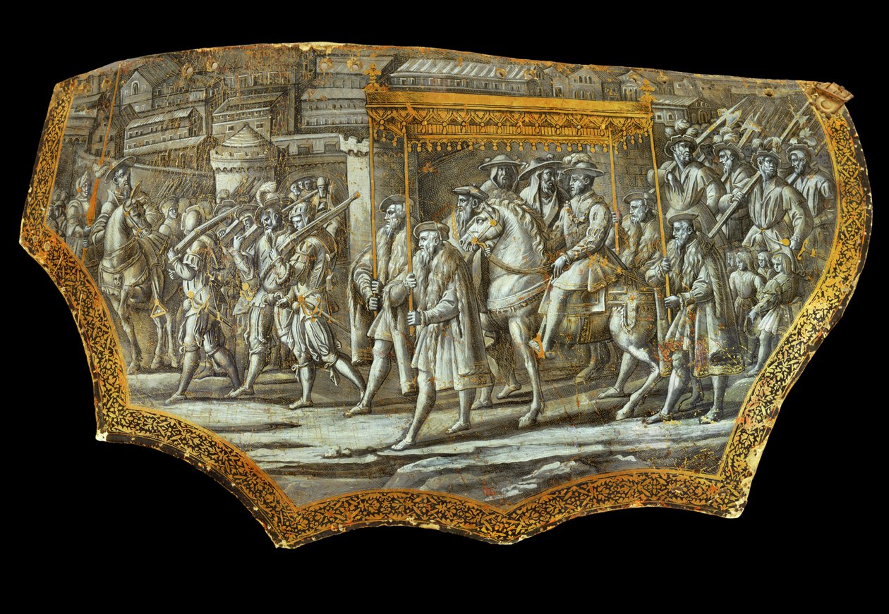 Paradsköld efter Giovanni Stradanus: Cosimo I:s intåg ... av Jan van der (1523-1605) Straet