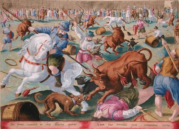 A Mass Bullfight in an Enclosure, skylt 18 från 