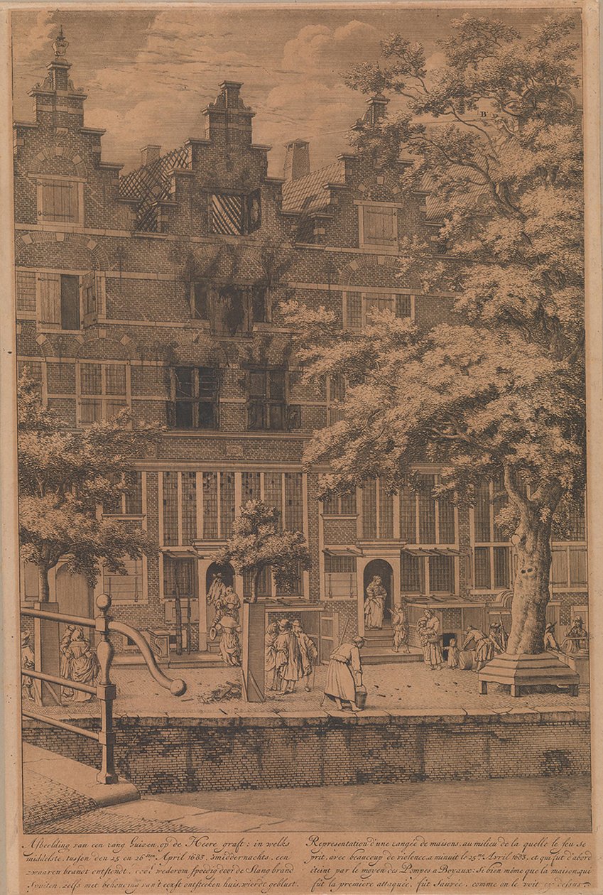 Brandbekämpning vid Heerengracht (25–26 april 1683) av Jan van der Heyden