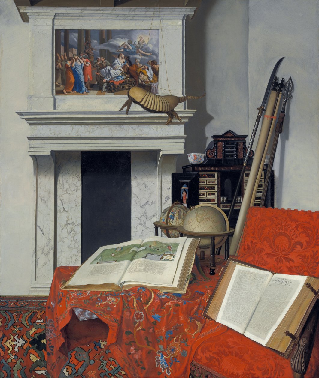Stilliv med sorter (hörn av ett rum) av Jan van der Heyden