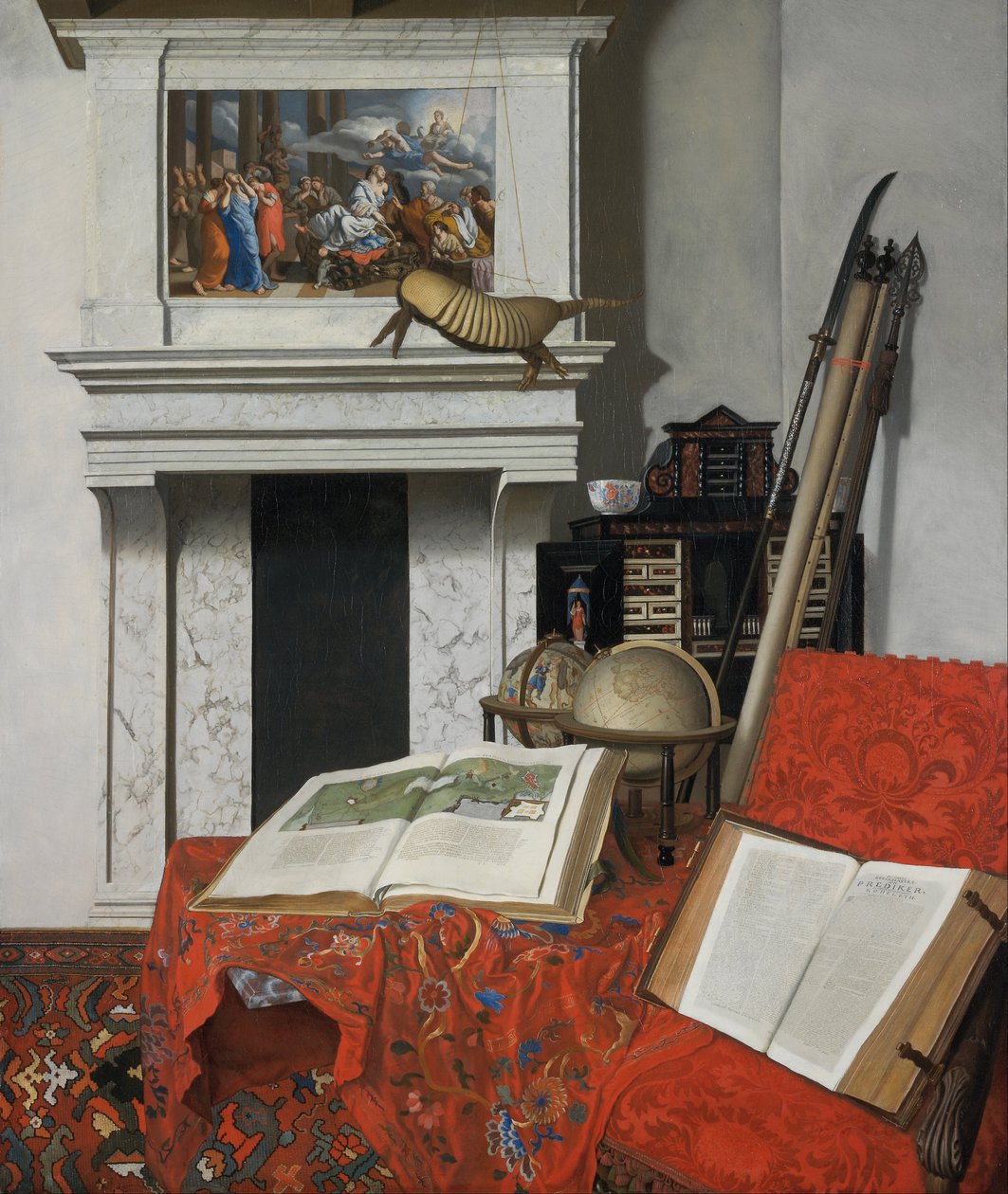 Stilliv med sorter (hörn av ett rum) av Jan van der Heyden