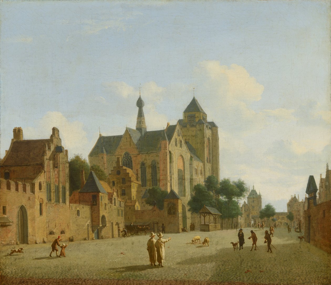 Kyrkan i Veere av Jan van der Heyden