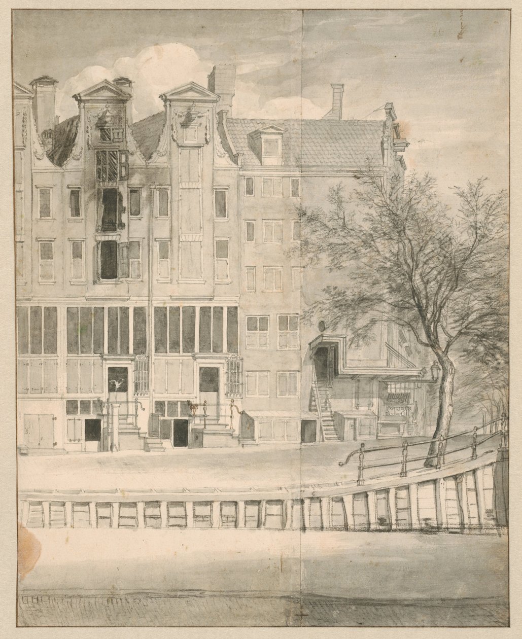 Utbränt hus på Leidsegracht, 1684 av Jan van der Heyden