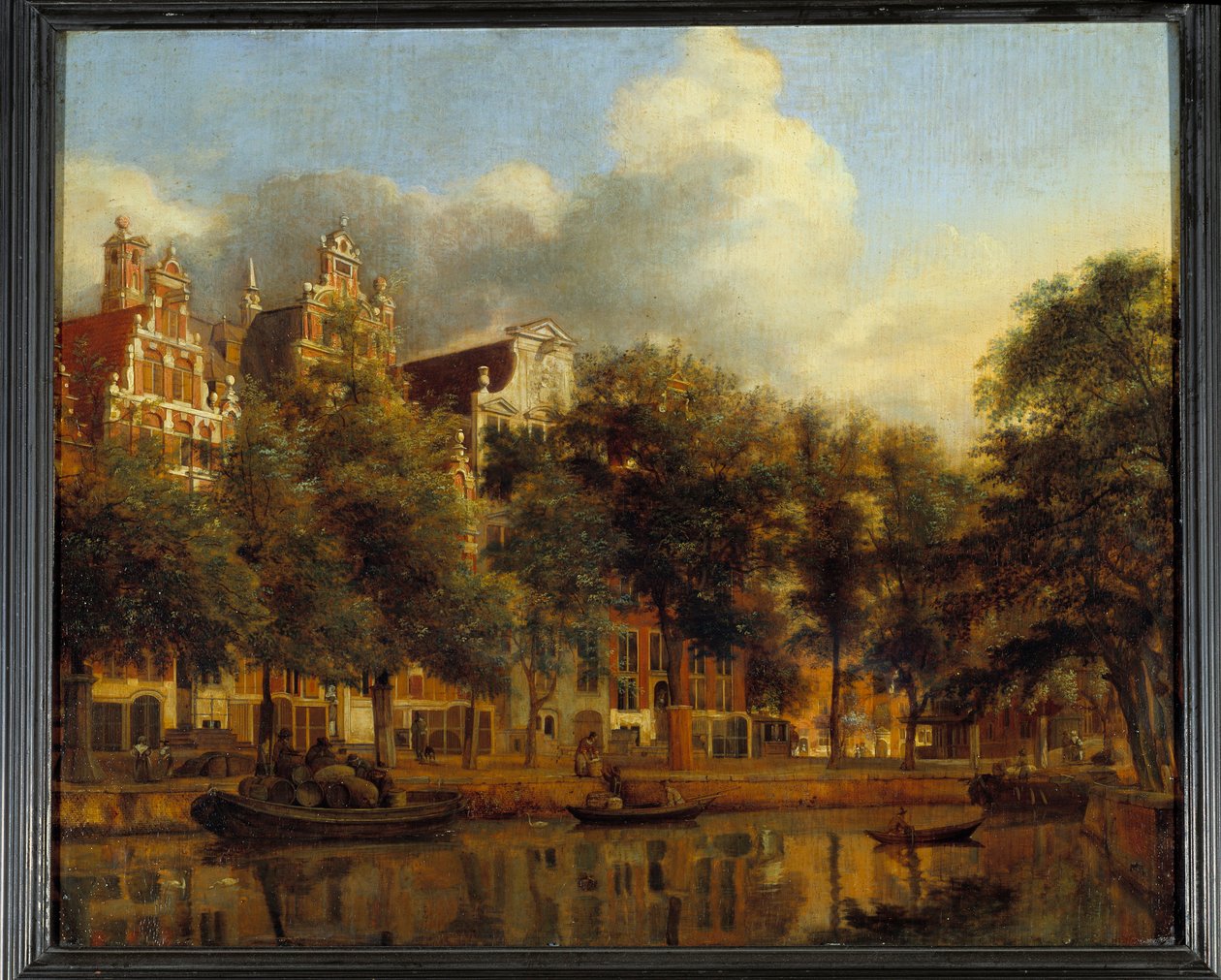 Utsikt över Herengracht i Amsterdam Målning av Jan Van der Heyden (1637-1712) av Jan van der Heyden