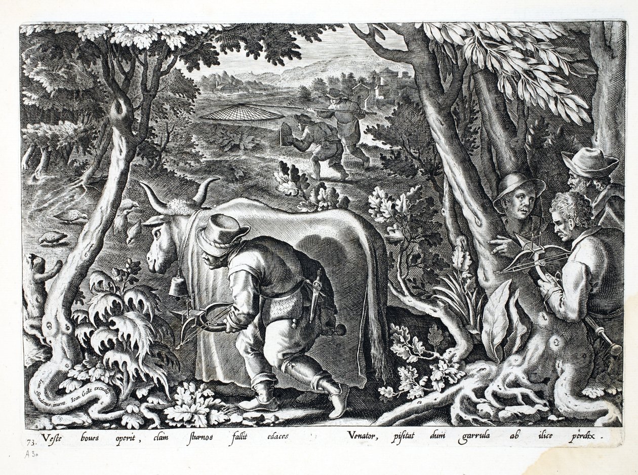 Jakt på starar och rapphöns, illustration från 