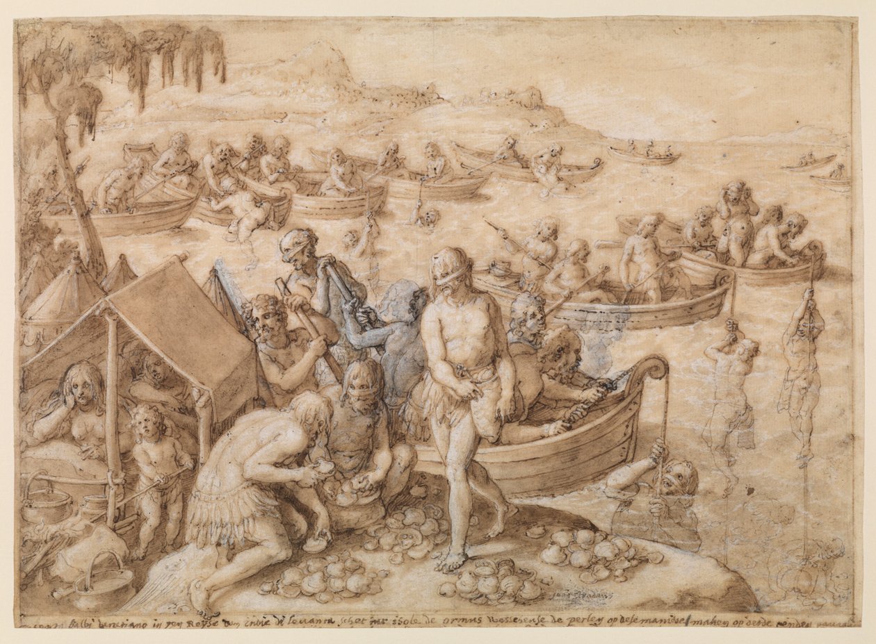 Päreldykning, c.1596 av Jan van der Straet