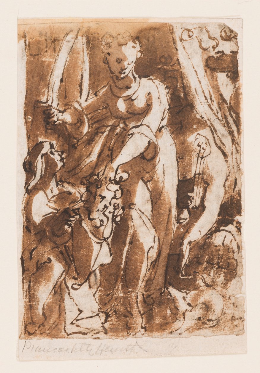 Rekto: Judith med chef för Holofernes; Vers: Pietà av Jan van der Straet, called Stradanus