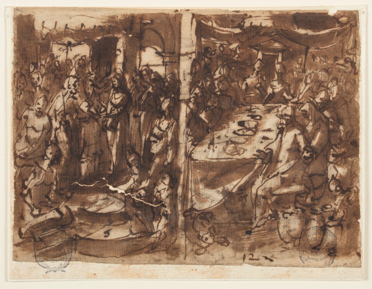 Recto: Jungfruns äktenskap av Jan van der Straet, called Stradanus