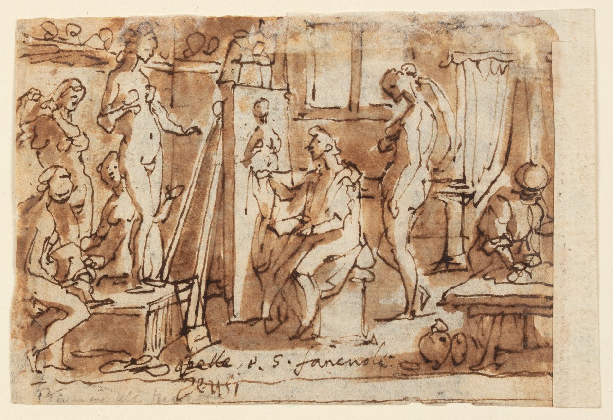 Till höger: Zeuxis målning Helen; Verso: Se mannen av Jan van der Straet, called Stradanus